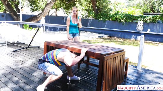 Blonde in sexy lingerie pounded mercilessly