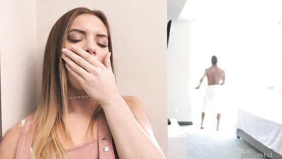 Dame gets a delightful facial after hardcore bonking