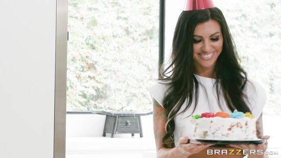 Inflamed brunette thoroughly bonked on her birthday