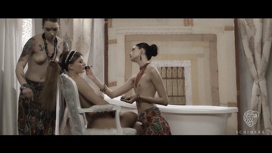 Masked dude having his way with sultry babe