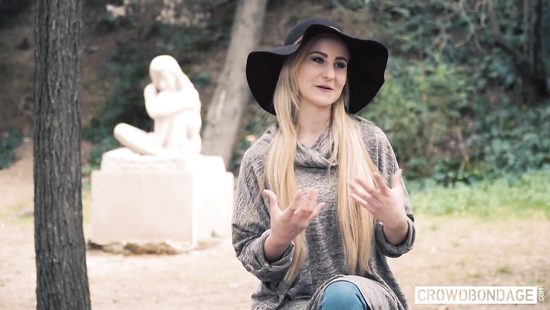 Slutty blonde gangbanged