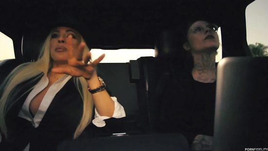 Adorable blonde with massive melons nailed at office