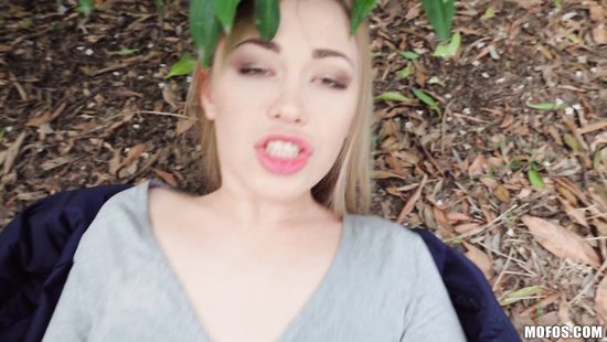 Pretty blonde smashed by stranger at the park