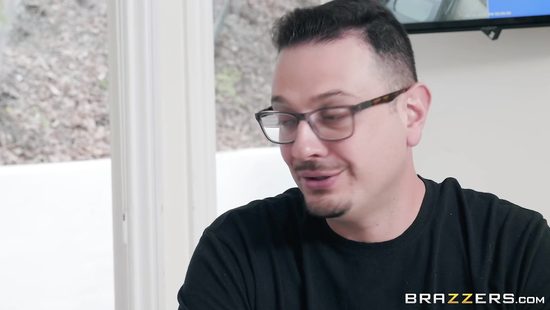 Hot blonde astonished by the size of the white cock