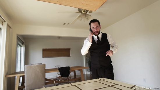 Affectionate teen nailed thoroughly in the kitchen