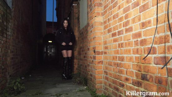 Whore in a latex attire fucked doggystyle