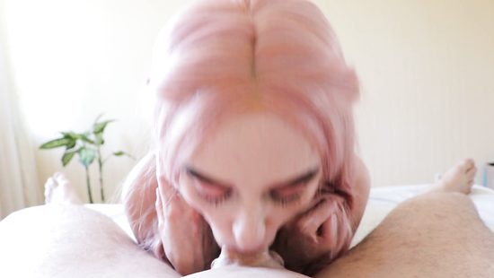 Nude teen throats in flaming home POV