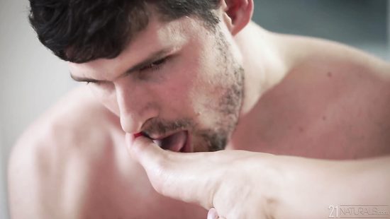 Cum on feet after smashing chair sex