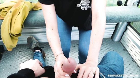 Voluptuous chick gives some oral in a car