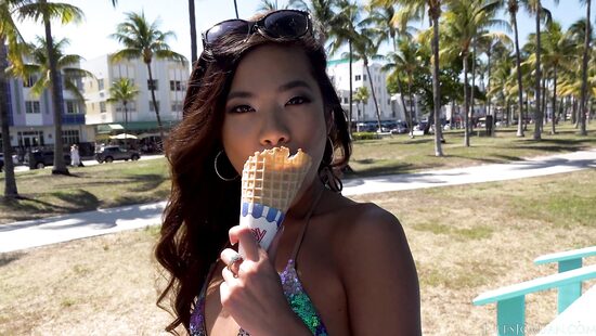 Picked-up Asian sex doll goes wild