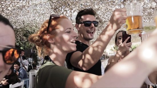 Hunk attacked by two hot sluts