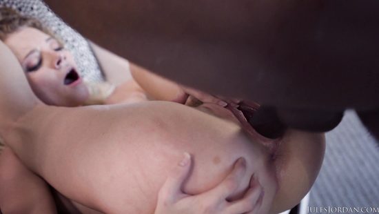 Tight pussy rammed by a black rod