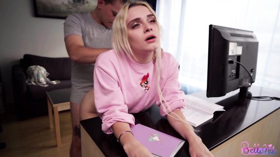 Skinny coed gets anal destroyed