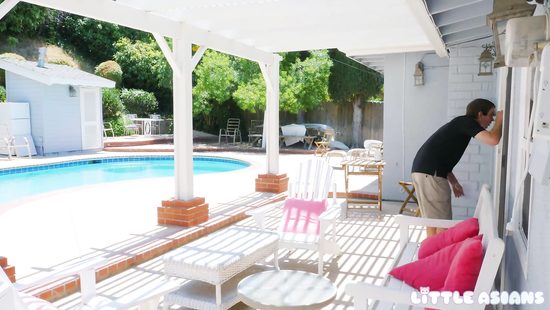 Asian coed gets her tight twat destroyed