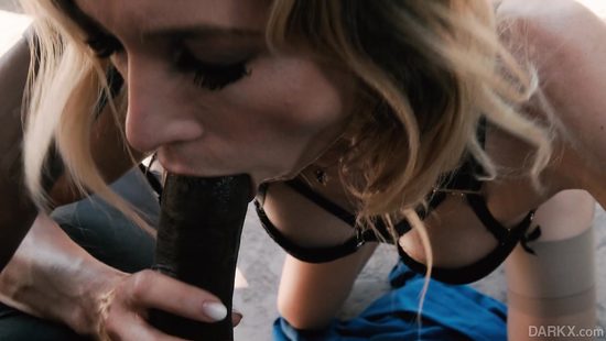 Spoiled chick worships huge black wangs