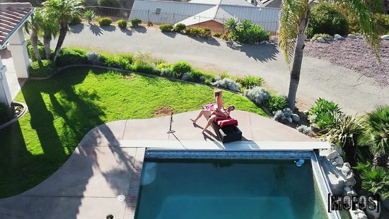 Teen gives a footjob and a hot blow