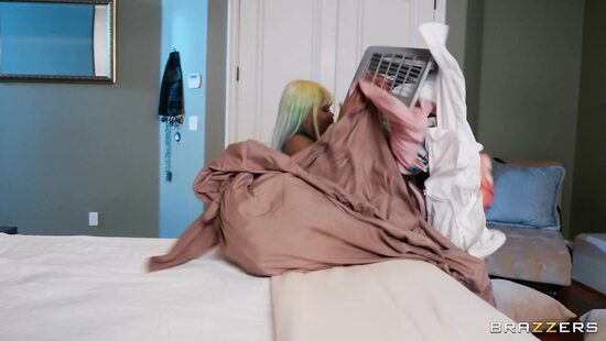 Petite chubby ebony housewife in a hot scene