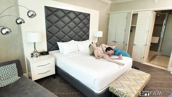 Stepbrother appreciates stepsister's sex skills