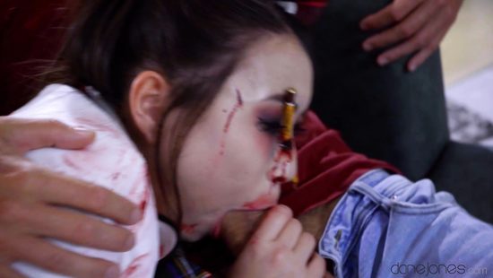 Spoiled slut girl satisfies two men