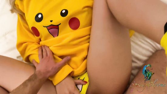 She just pulled panties aside