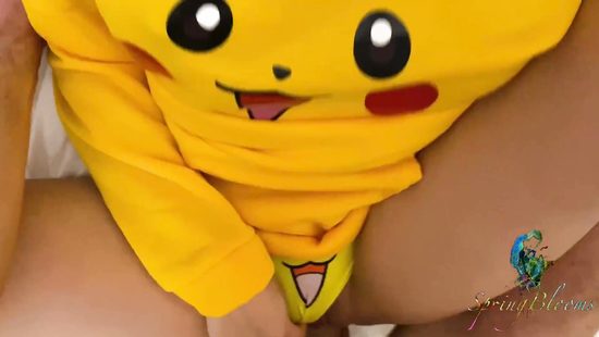 She just pulled panties aside