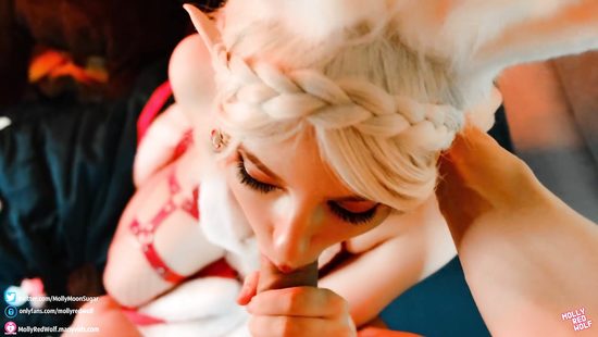 Elf girl sucks hard dick