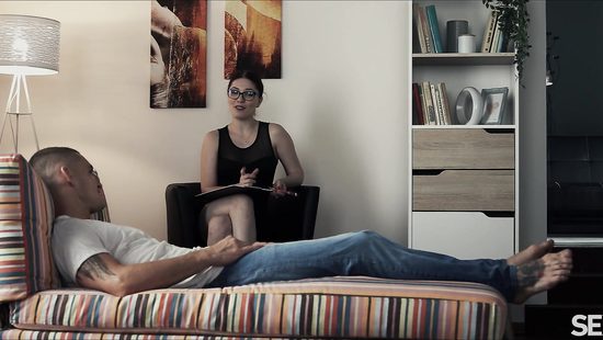 Bookworm chick rides her partner