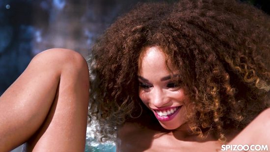 Black cutie jumps on dick