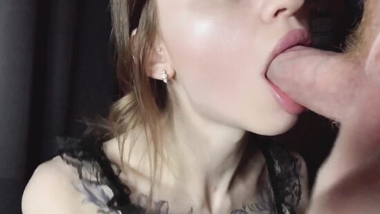 Teen drools all over cock