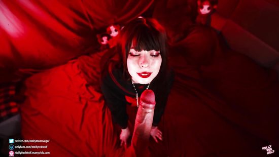 Sexy vampire chick gets cock