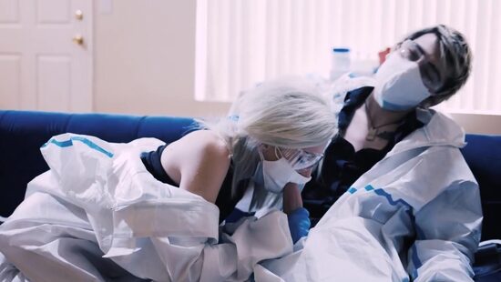 Nurse and doctor in action