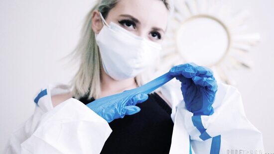 Nurse and doctor in action