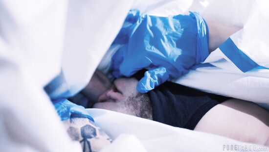 Nurse and doctor in action