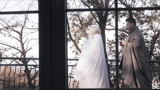 Morning sex in the bedroom