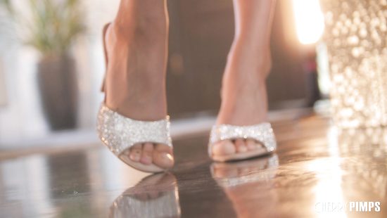 Spicy ebony touches her pussy