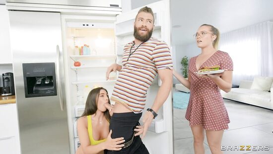 Bearded stud fucks girlfriend's sister