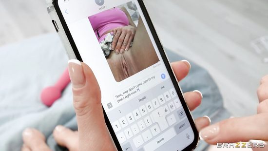 Blonde rides a like pony