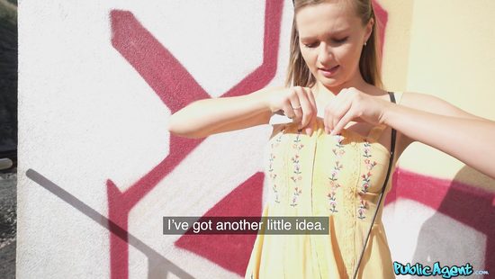 Cute blonde shagging on balcony