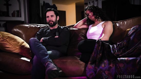 Victoria Voxxx rides stepdad's cock