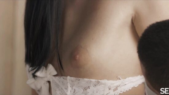 Brunette in romantic sex action