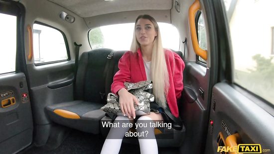 Blonde fucks in fake taxi