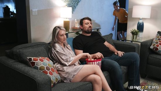 Blonde MILF fucked by her skinny stepson