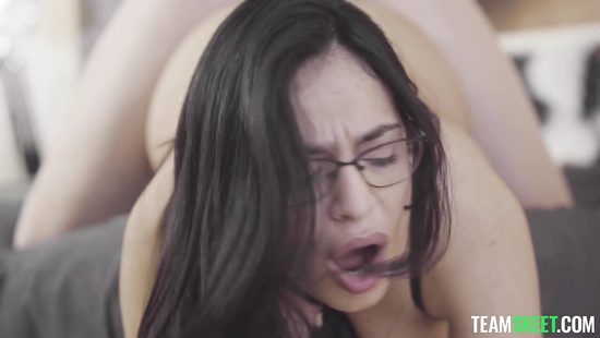 Nerdy chick in hardcore action