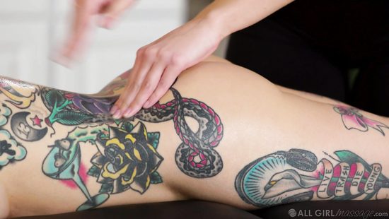 Masseuse and babe are lovemaking