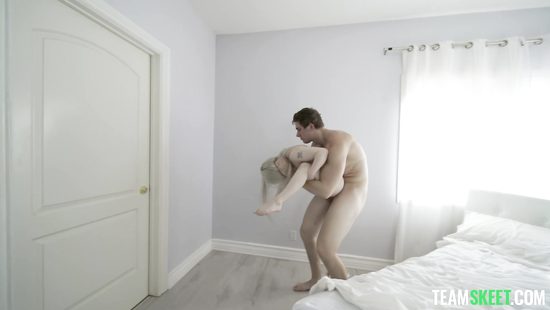 Petite blonde enjoys hard cock