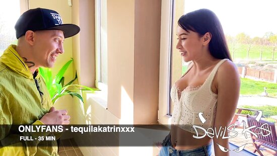 Russian slut Katrin Tequila gives pussy for a rough fuck