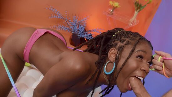 Kinky ebony model enjoys vigorous fucking