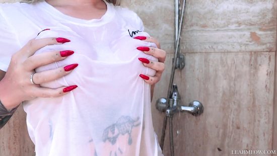 Busty nymph gets stuffed in the shower