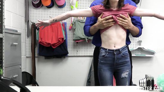 Skinny bitch banged severely in the office