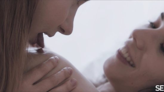 Loving girlfriends fondle and lick pussies